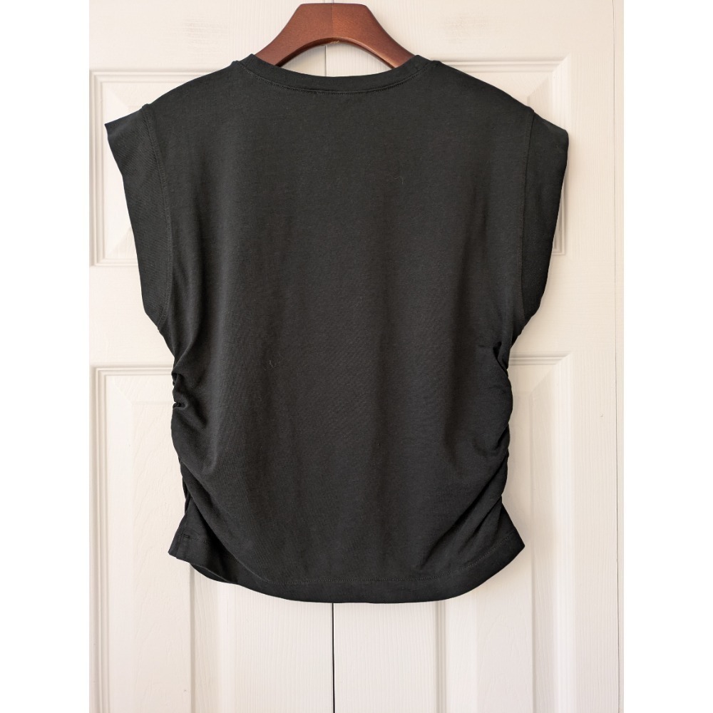 Madewell Side-Cinch Muscle Tee Womens Size S Black NWT $49 NJ787 - Picture 3 of 6
